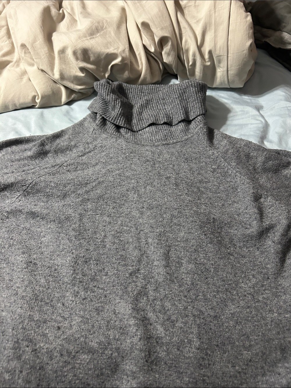 Cozy Gray Turtleneck poncho